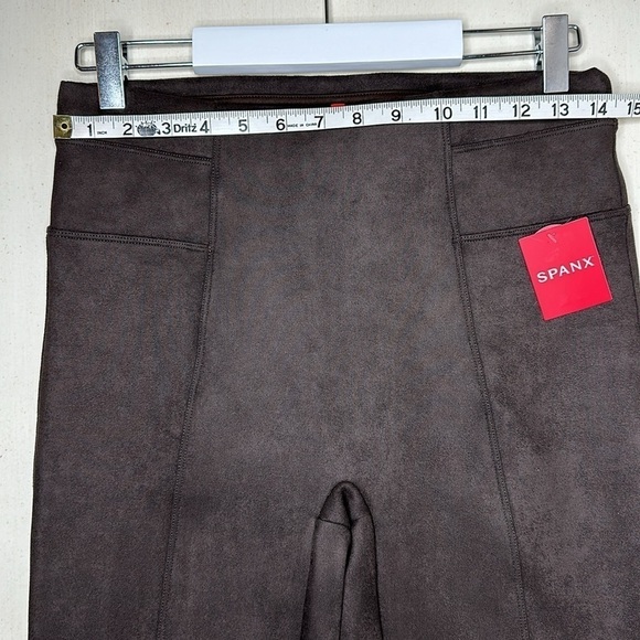 NWT Spanx Faux Suede Leggings Chocolate Brown Size M - Picture 10 of 12